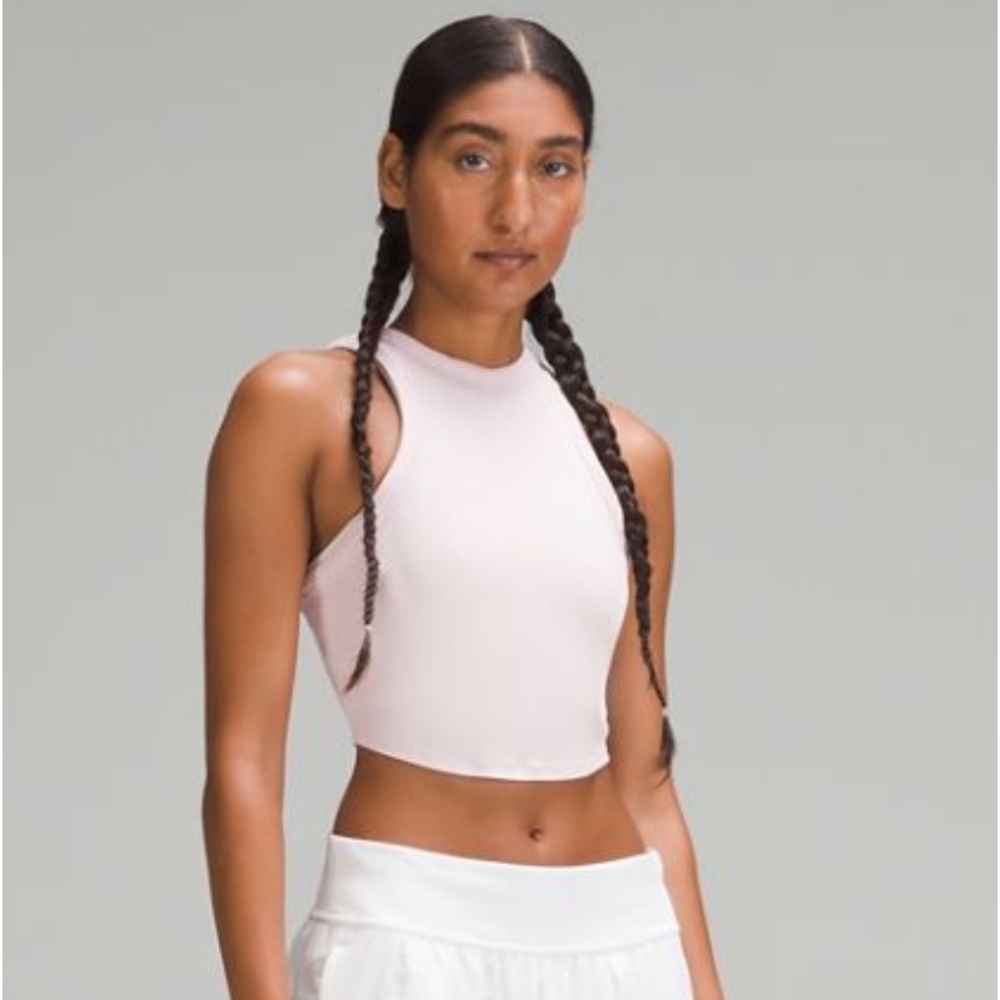 NWT Lululemon Hold Tight Cropped Tank. Stretchy, 2nd Skin, Snug fit. Flush Pink